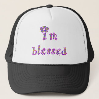 I'm Blessed Plaid Design Trucker Hat