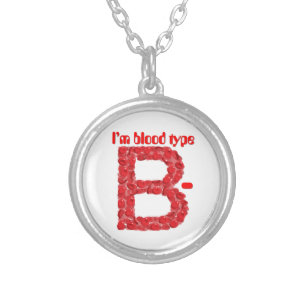 Blood Type Necklaces Lockets Zazzle UK