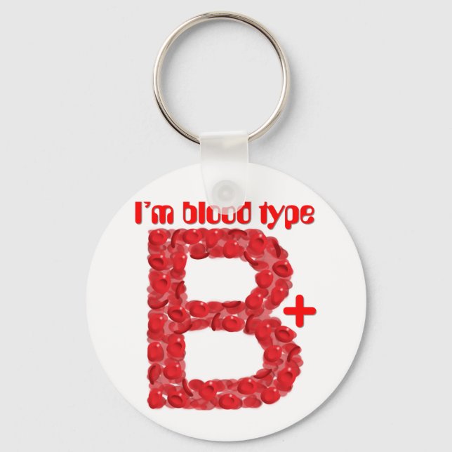 I'm blood type B positive Key Ring (Front)