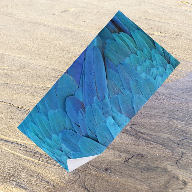 I'm blue - Macaw feathers Beach Towel (Creator Uploaded)