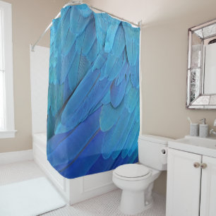 I'm blue - Macaw feathers Shower Curtain