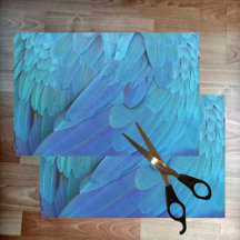 I'm blue - parrot feathers close up 