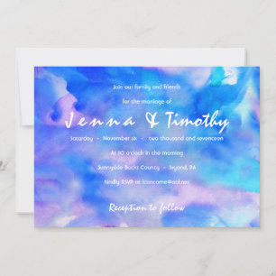 I'M BLUE WATERCOLOR Wedding Invitation