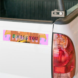 "I'm Board – I Miss You: A Playful & Puny Greeting Bumper Sticker