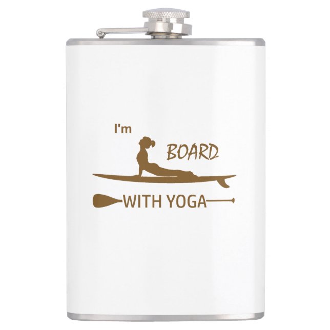 I'm Board With Yoga Hip Flask (Front)