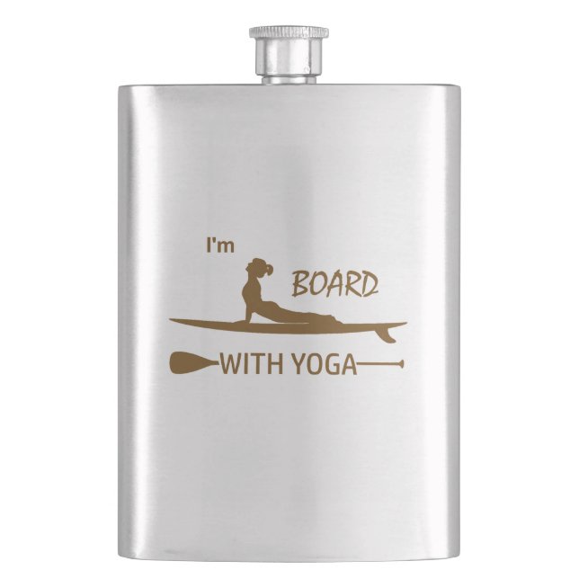 I'm Board With Yoga Hip Flask (Front)