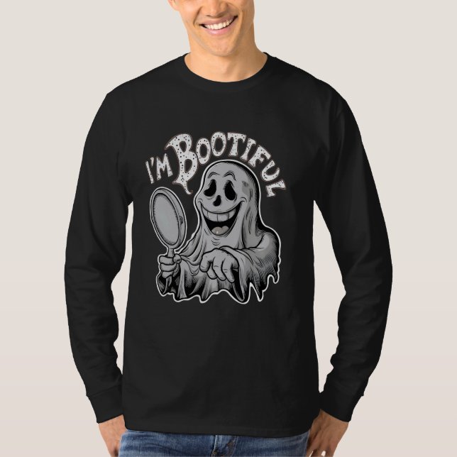 I'm Bootiful Halloween Funny Spooky Ghost Costume T-Shirt (Front)