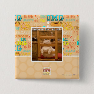 I'm bored. 15 cm square badge