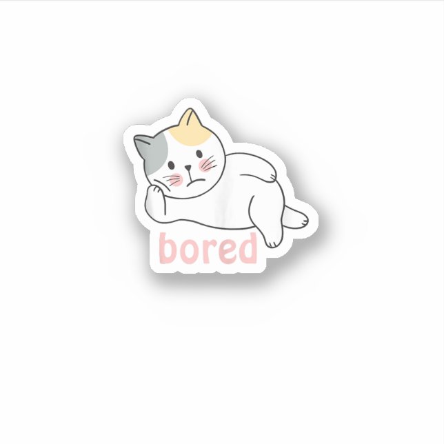 I'm bored cute Kitty Cat Animal (Front)