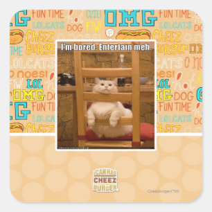I'm bored. square sticker