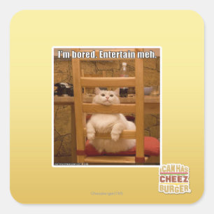I'm bored. square sticker