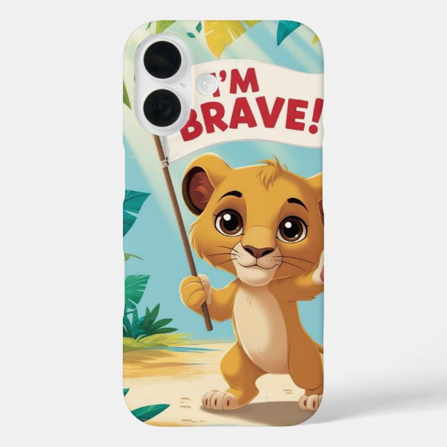 "I'm Brave!" with a Cute Puppy Case-Mate iPhone Case (Back)