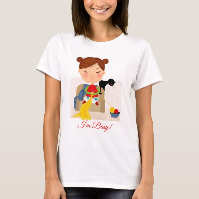 I'm Busy Women's Basic T-Shirt (Front)