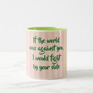 I'm by your side Encouragement Quote Two-Tone Coffee Mug
