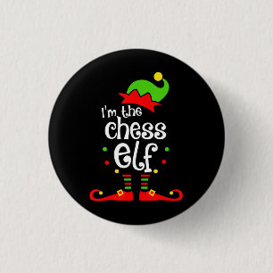 im chess elf xmas family friend christmas gift 3 cm round badge