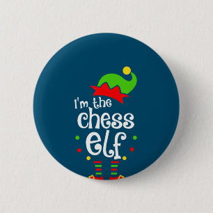 im chess elf xmas family friend christmas gift 6 cm round badge