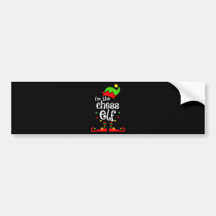 im  chess elf xmas family friend christmas gift bumper sticker