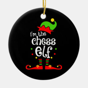 im chess elf xmas family friend christmas gift ceramic tree decoration