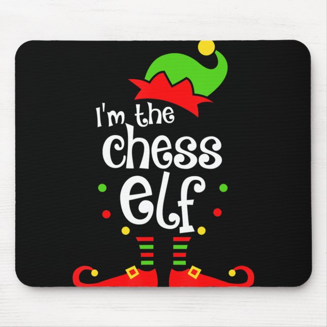 im  chess elf xmas family friend christmas gift mouse mat (Front)