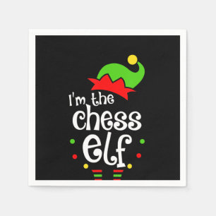 im  chess elf xmas family friend christmas gift napkin