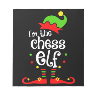 im chess elf xmas family friend christmas gift notepad