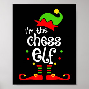im  chess elf xmas family friend christmas gift poster