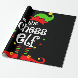 im chess elf xmas family friend christmas gift wrapping paper