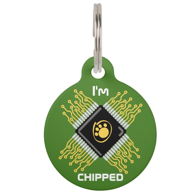 I'm chipped pet id tag (Front)