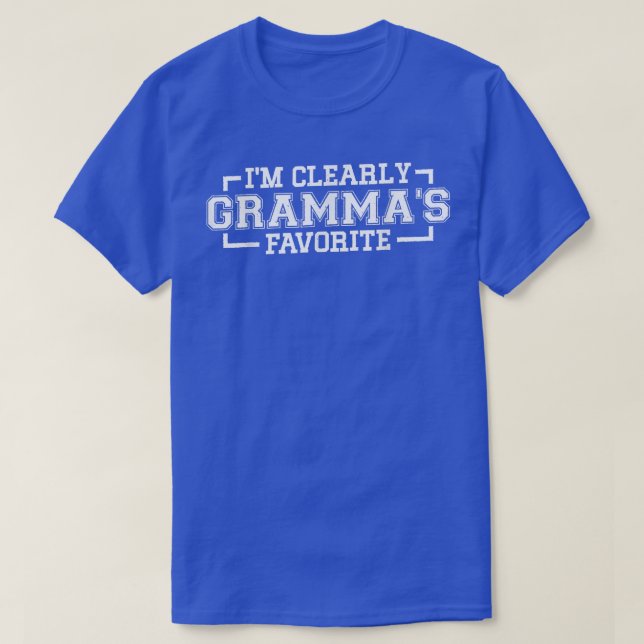 I'm Clearly Gramma's Favourite, Grandson Grandkids T-Shirt (Design Front)