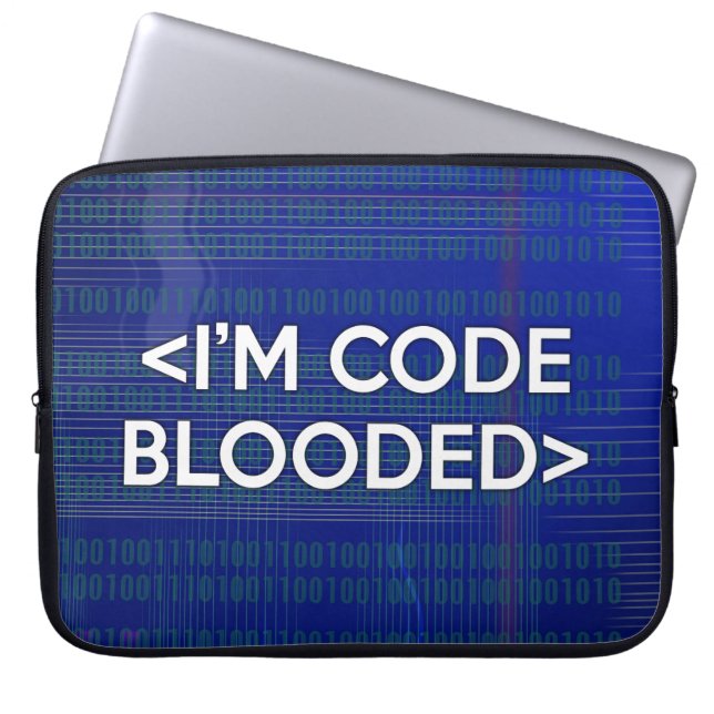 I'M CODE BLOODED LAPTOP SLEEVE (Front)