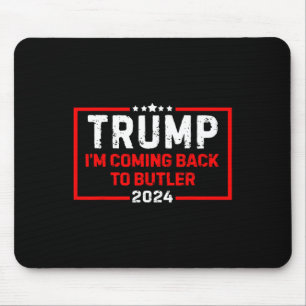 I'm Coming Ck To Butler Trump Fight Us Flag Vintag Mouse Mat