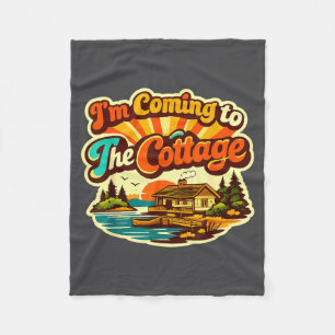 I'm Coming To The Cottage Romance Hockey Coupl Fleece Blanket