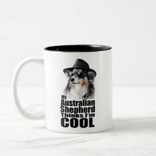 I'm Cool Australian Shepherd Two-Tone Coffee Mug