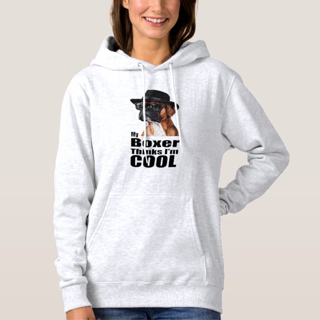 I'm Cool Boxer Dog Hoodie (Front)