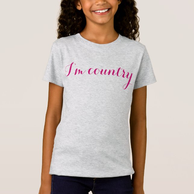 i'm country tshirt pink (Front)