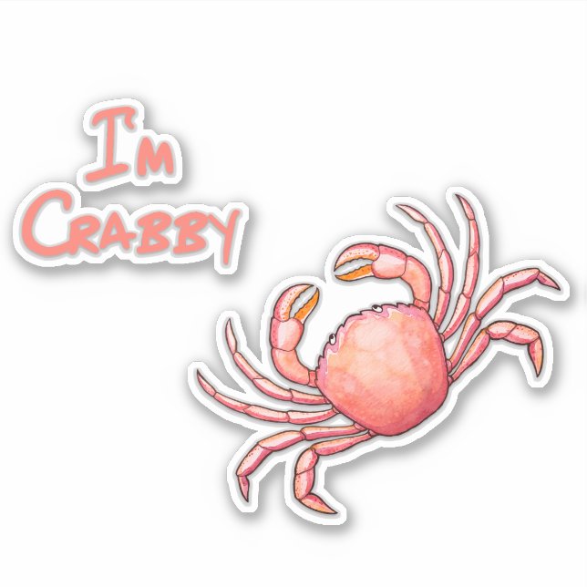 I'm Crabby Crustacean Cutout (Front)