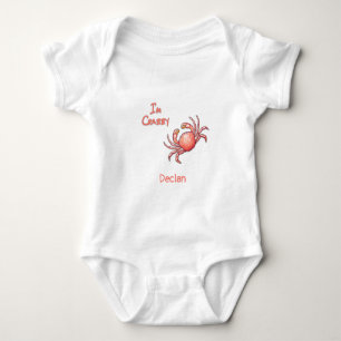 I'm Crabby Crustacean Personalised Baby Name Bodysuit
