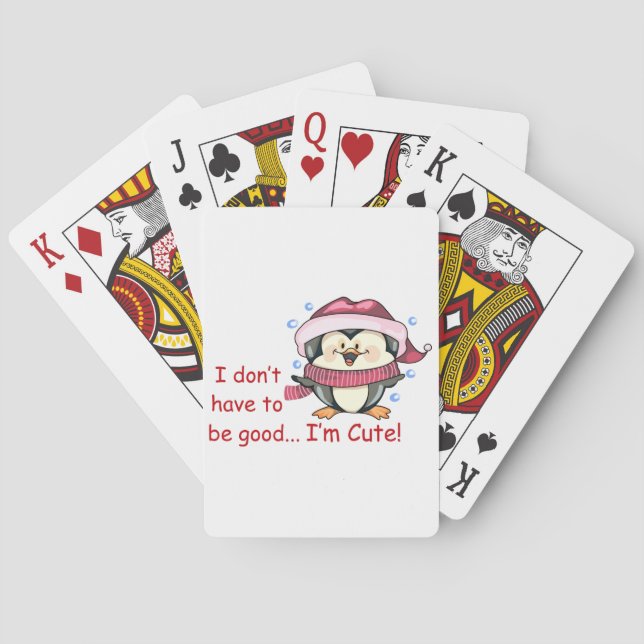 I'm Cute Playing Cards (Back)