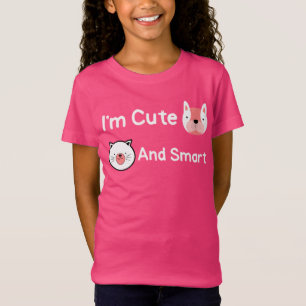 I'm Cute Smart Pets Cat Dog Animals  T-Shirt