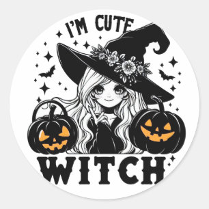 I'm Cute Witch Stickers