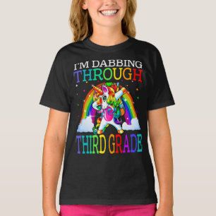 I'm Dabbing Through Third Grade Unicorn T-Shirt