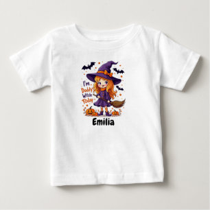I'm Daddy's Witch Custom Name Halloween Baby T-Shirt