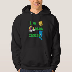 I'm Dead Inside Funny  Happy Sun Rainbow Dolphin Hoodie