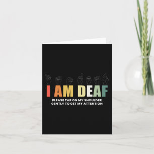 Im Deaf Deaf-Mute Sign-Language Deaf Awareness Card