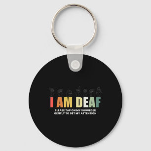 Im Deaf Deaf-Mute Sign-Language Deaf Awareness Key Ring