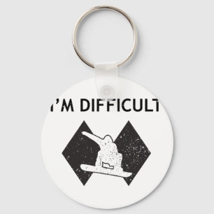 I'm Difficult Cool Skiing Stuff For Men Ski Snowbo Key Ring