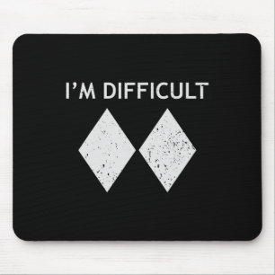 I'm Difficult Cool Skiing Stuff For Men Ski Snowbo Mouse Mat
