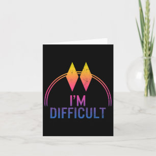 I'm Difficult Double Black Diamonds Ski Track Snow Card