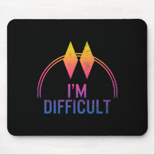 I'm Difficult Double Black Diamonds Ski Track Snow Mouse Mat