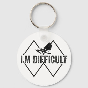 I'm Difficult Funny Ski Snow Skier Skiing Downhill Key Ring